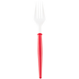 Red & White Cocktail Forks | 20pc Set