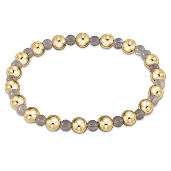 Gold Grateful 6mm Bracelet | Labradorite