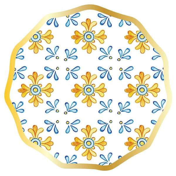 Moroccan Tile | Wavy Salad Plates | Sophistiplate