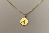 Respect Small Gold Disc Necklace | A
