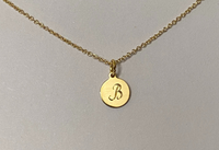 Respect Small Gold Disc Necklace | B