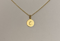 Respect Small Gold Disc Necklace | C