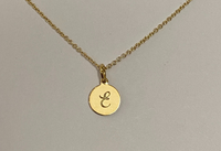 Respect Small Gold Disc Necklace | E