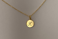 Respect Small Gold Disc Necklace | K