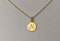 Respect Small Gold Disc Necklace | M