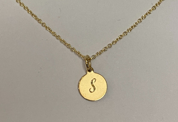 Respect Small Gold Disc Necklace | S