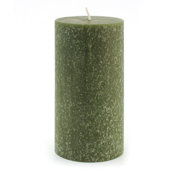 Dark Olive Pillar Candle | 3x6