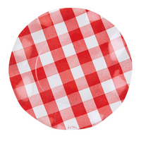 Red Gingham | Wavy Salad Plates | Sophistiplate