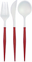 Red & White Cutlery | 24pc Set