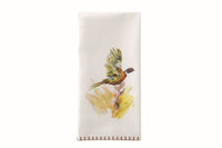 Pheasant In Flight Dish Towel