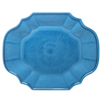 Terra Blue Scalloped Platter