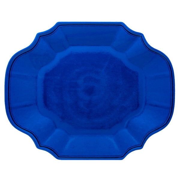Terra Dark Blue Scalloped Platter