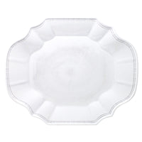 Terra White Scalloped Platter