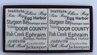 Door County Town Names Coaster Set
