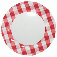 Red Gingham | Wavy Dinner Plates | Sophistiplate
