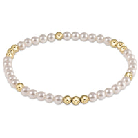 Worthy Pattern 4mm Bracelet | Pearl